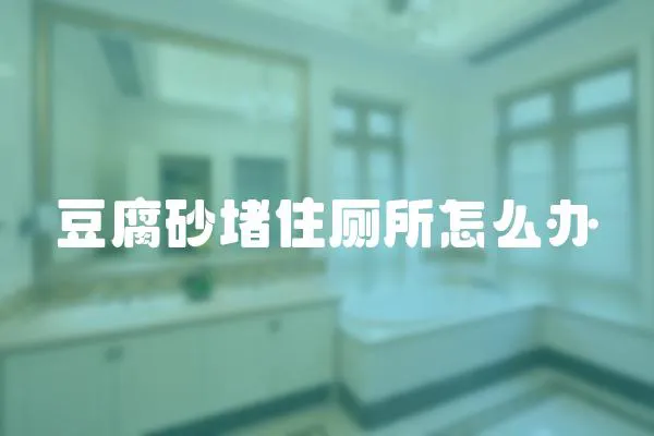 豆腐砂堵住廁所怎么辦