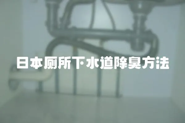 日本廁所下水道除臭方法