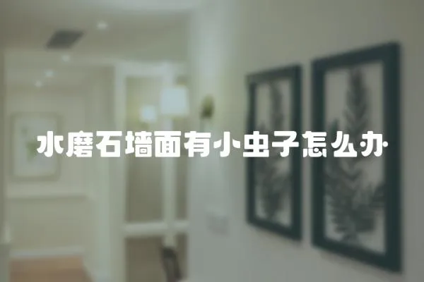 水磨石墻面有小蟲子怎么辦