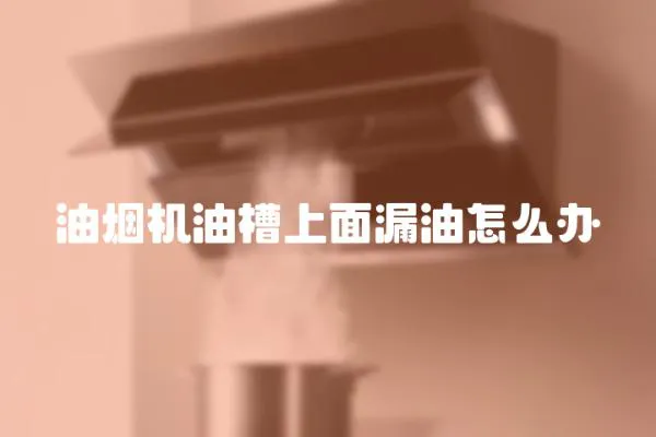 油煙機油槽上面漏油怎么辦