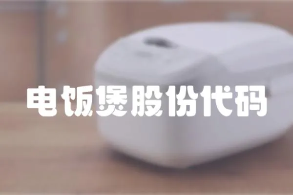 電飯煲股份代碼