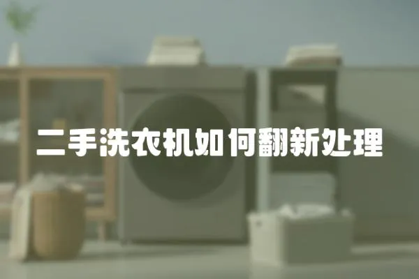 二手洗衣機如何翻新處理