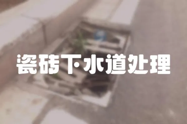 瓷磚下水道處理