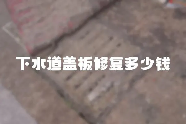 下水道蓋板修復(fù)多少錢
