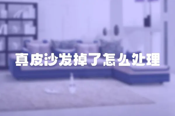 真皮沙發(fā)掉了怎么處理