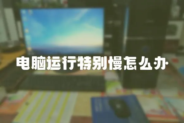 電腦運行特別慢怎么辦