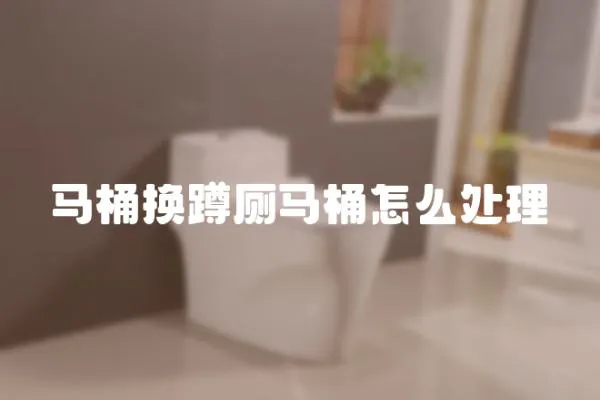 馬桶換蹲廁馬桶怎么處理