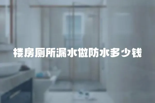 樓房廁所漏水做防水多少錢