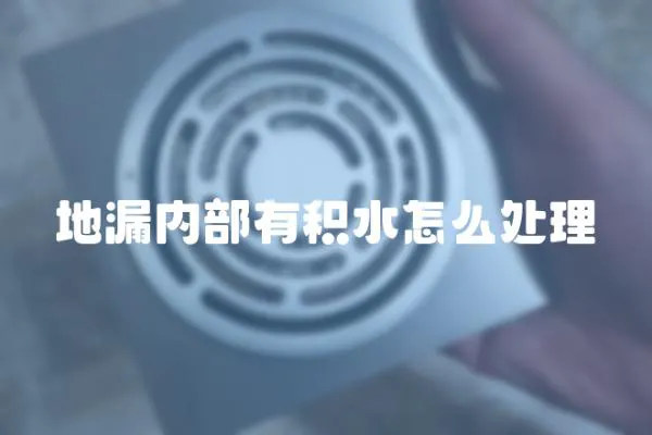 地漏內部有積水怎么處理