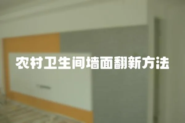 農村衛生間墻面翻新方法