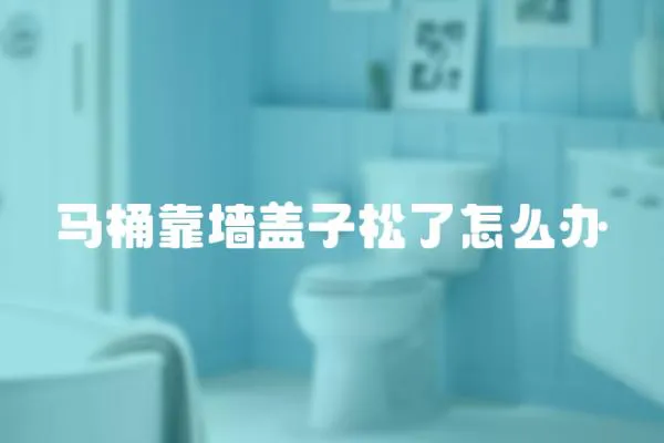 馬桶靠墻蓋子松了怎么辦