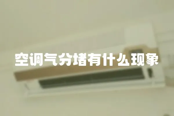 空調氣分堵有什么現象