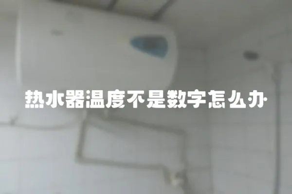 热水器温度不是数字怎么办