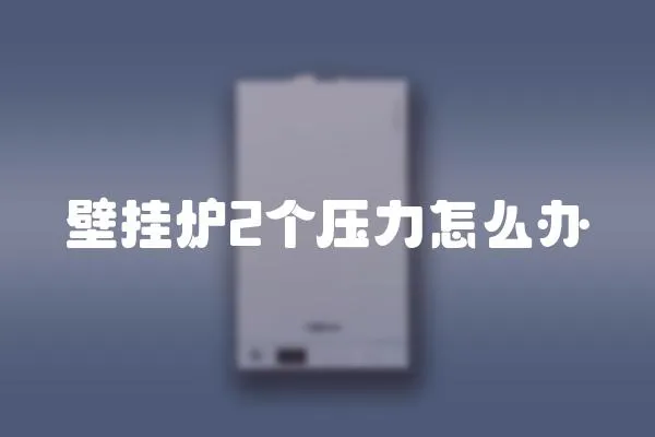 壁掛爐2個壓力怎么辦