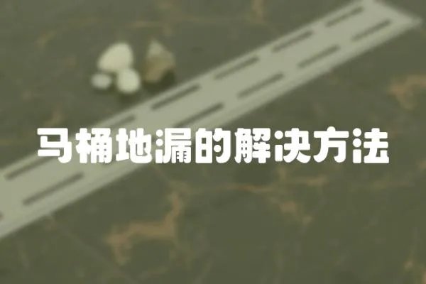 馬桶地漏的解決方法