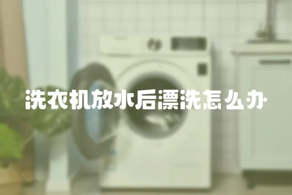 洗衣機放水后漂洗怎么辦