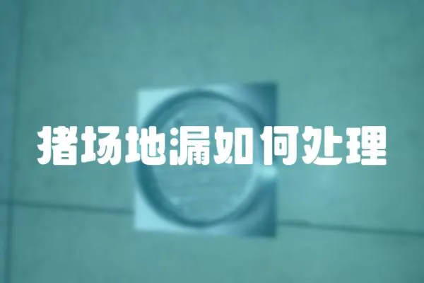豬場地漏如何處理
