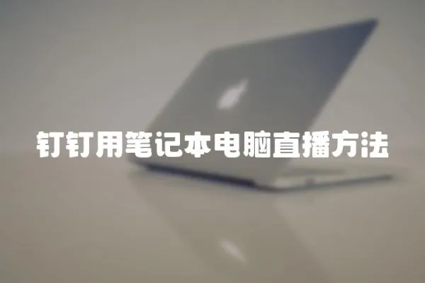 釘釘用筆記本電腦直播方法