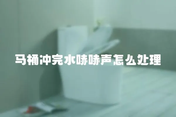 馬桶沖完水哧哧聲怎么處理