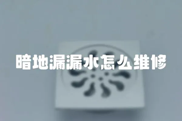 暗地漏漏水怎么維修