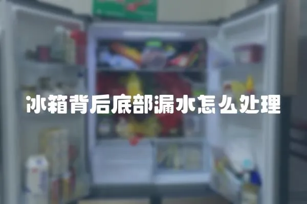 冰箱背后底部漏水怎么處理