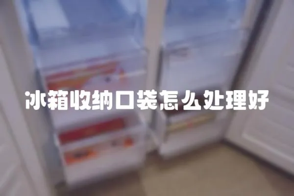 冰箱收納口袋怎么處理好