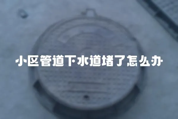 小區管道下水道堵了怎么辦