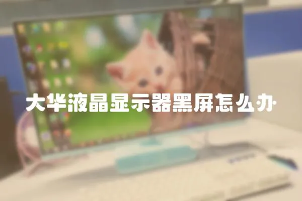 大華液晶顯示器黑屏怎么辦