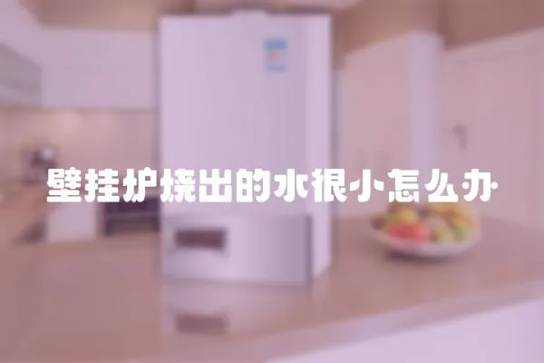 壁掛爐燒出的水很小怎么辦
