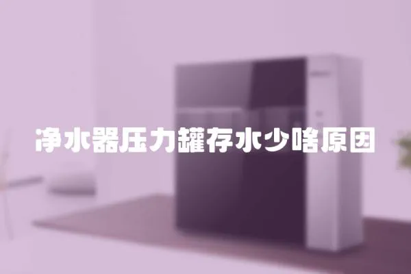 凈水器壓力罐存水少啥原因