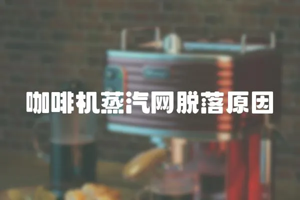 咖啡機蒸汽網脫落原因