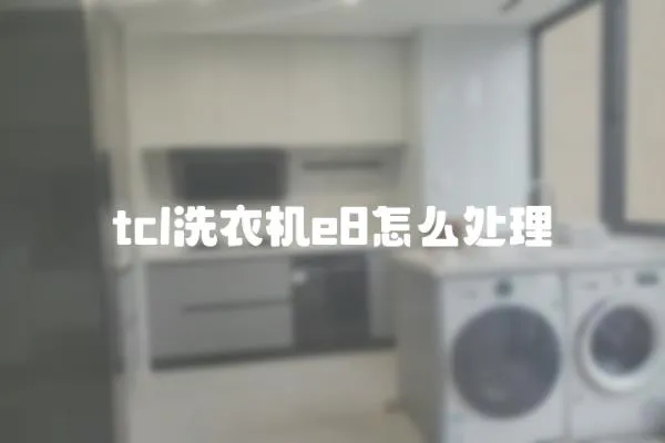 tcl洗衣機e8怎么處理