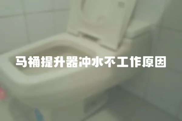 馬桶提升器沖水不工作原因