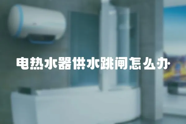 電熱水器供水跳閘怎么辦