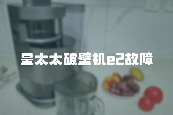 皇太太破壁機e2故障