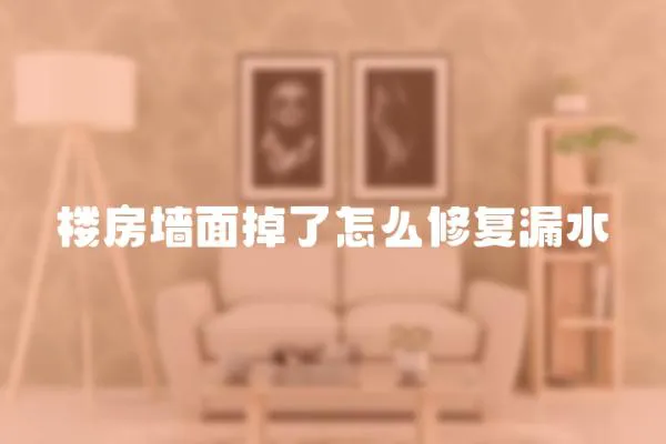 樓房墻面掉了怎么修復漏水