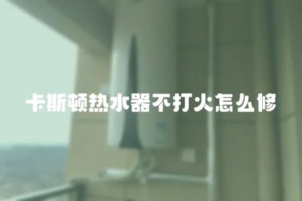 卡斯頓熱水器不打火怎么修