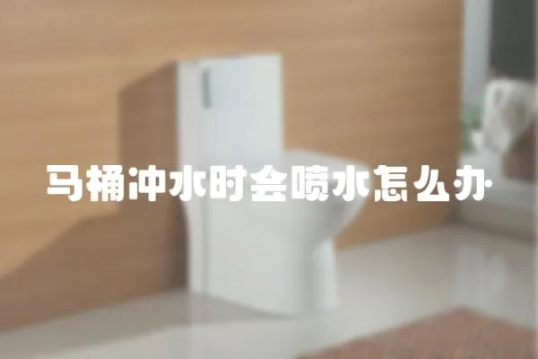馬桶沖水時會噴水怎么辦