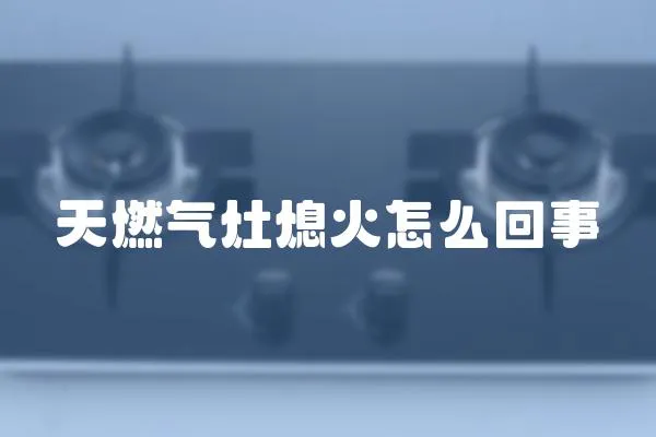 天燃氣灶熄火怎么回事