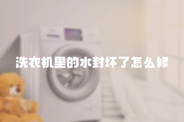 洗衣機里的水封壞了怎么修