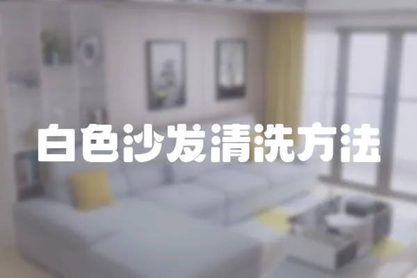 白色沙發清洗方法