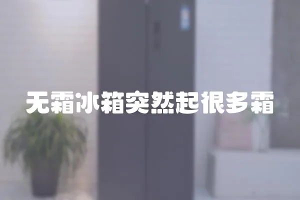 無霜冰箱突然起很多霜