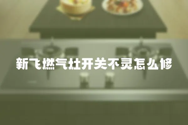 新飛燃?xì)庠铋_關(guān)不靈怎么修