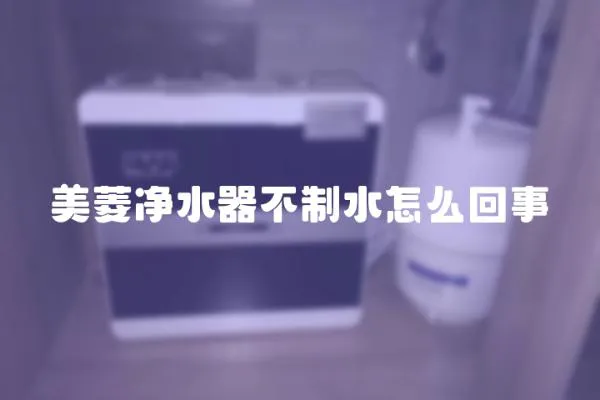 美菱净水器不制水怎么回事