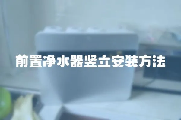 前置凈水器豎立安裝方法