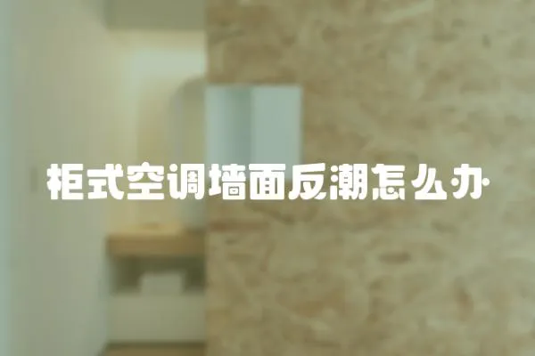 柜式空調墻面反潮怎么辦