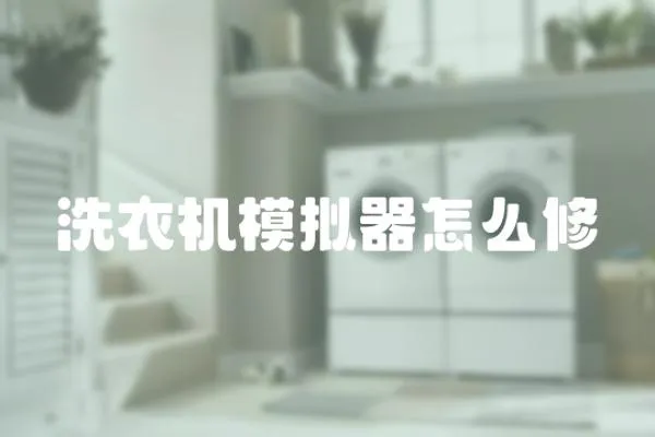 洗衣機模擬器怎么修