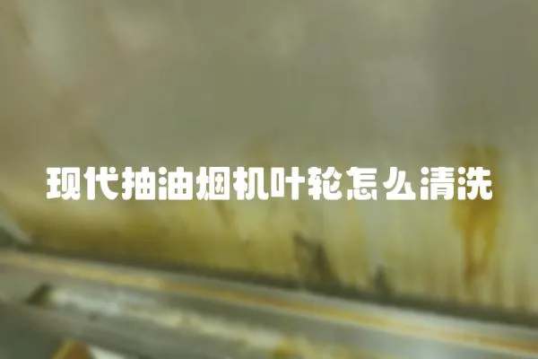現代抽油煙機葉輪怎么清洗