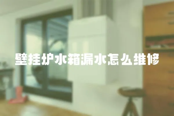 壁掛爐水箱漏水怎么維修