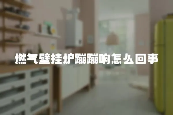 燃氣壁掛爐蹦蹦響怎么回事